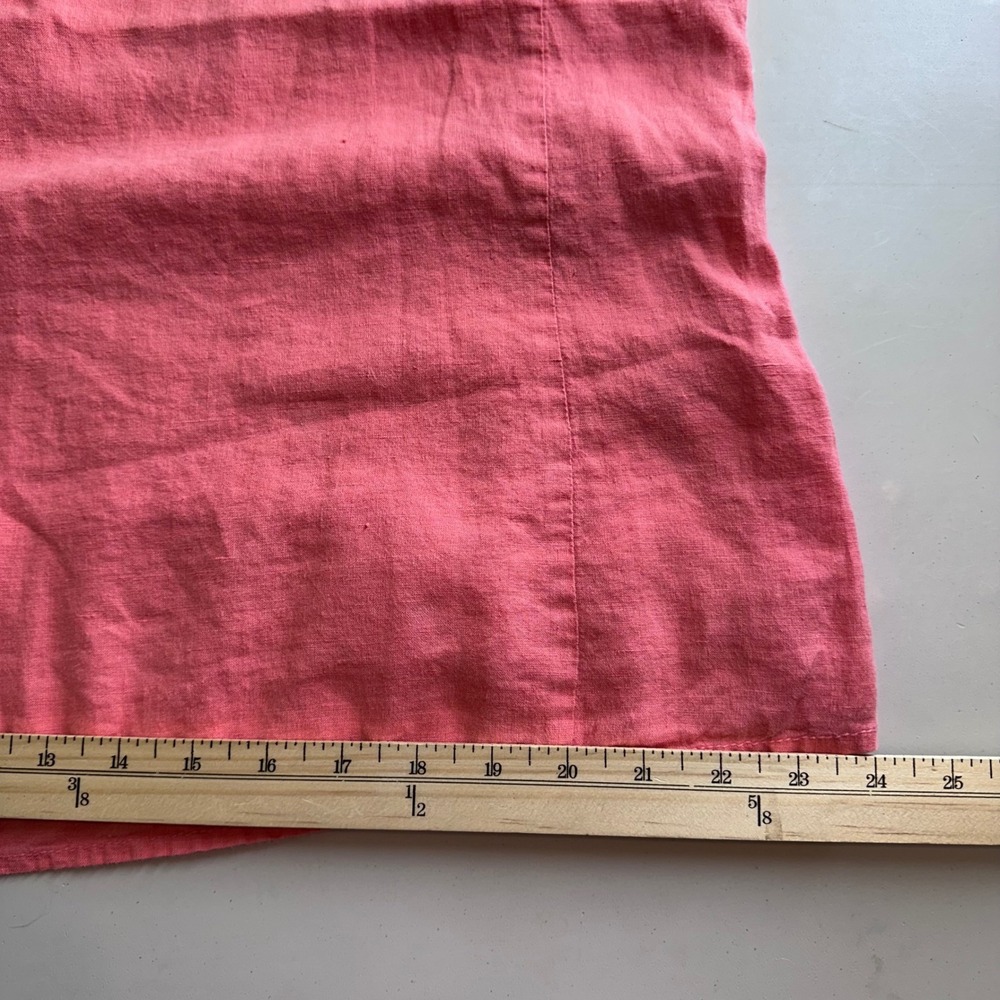 Eileen Fisher Pink 100% Irish Linen Tank Top Shell Women Sz L Scoop Neck Lined - Picture 12 of 13